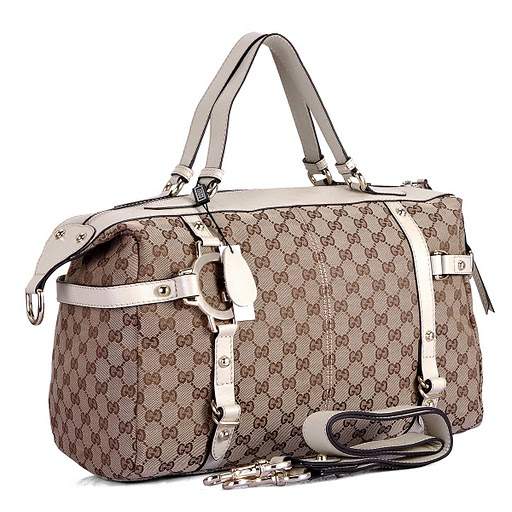 1:1 Gucci 247384 New Charlotte Large Tote Bags-Cream Fabric